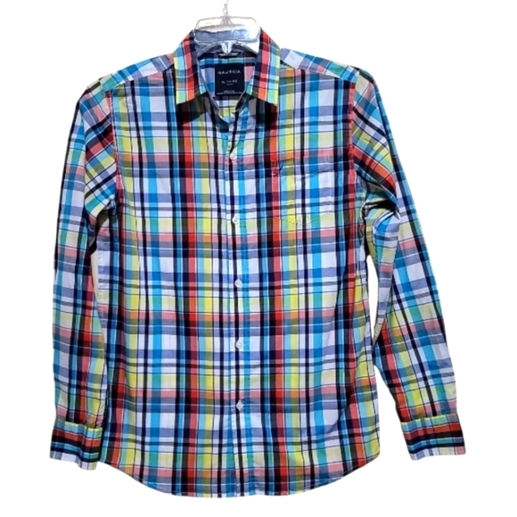 Nautica Other - Nautica Boys Multicolor Plaid Longsleeve ButtonDown Shirt Size XL
